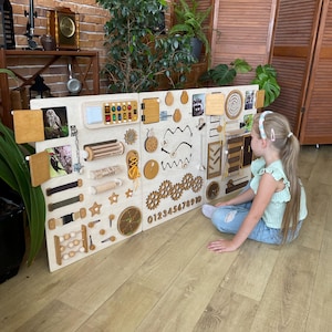 Large Busy Board Preschool Wall Panel For Fine Motor Skills And Concentration Special Needs Sensory Wall Panel Back To School Calm Down Item
