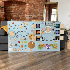 Sensory wall panels Busy board for wall Calming room Wall activity board Toddler wall mounted toy Wooden wall toys Preschool sensory panel