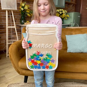 Reward Jar With Tokens Classroom Teacher Star Jar Chore Chart Good Behavior Reward System Classroom Mason Jar Gifts For Kids