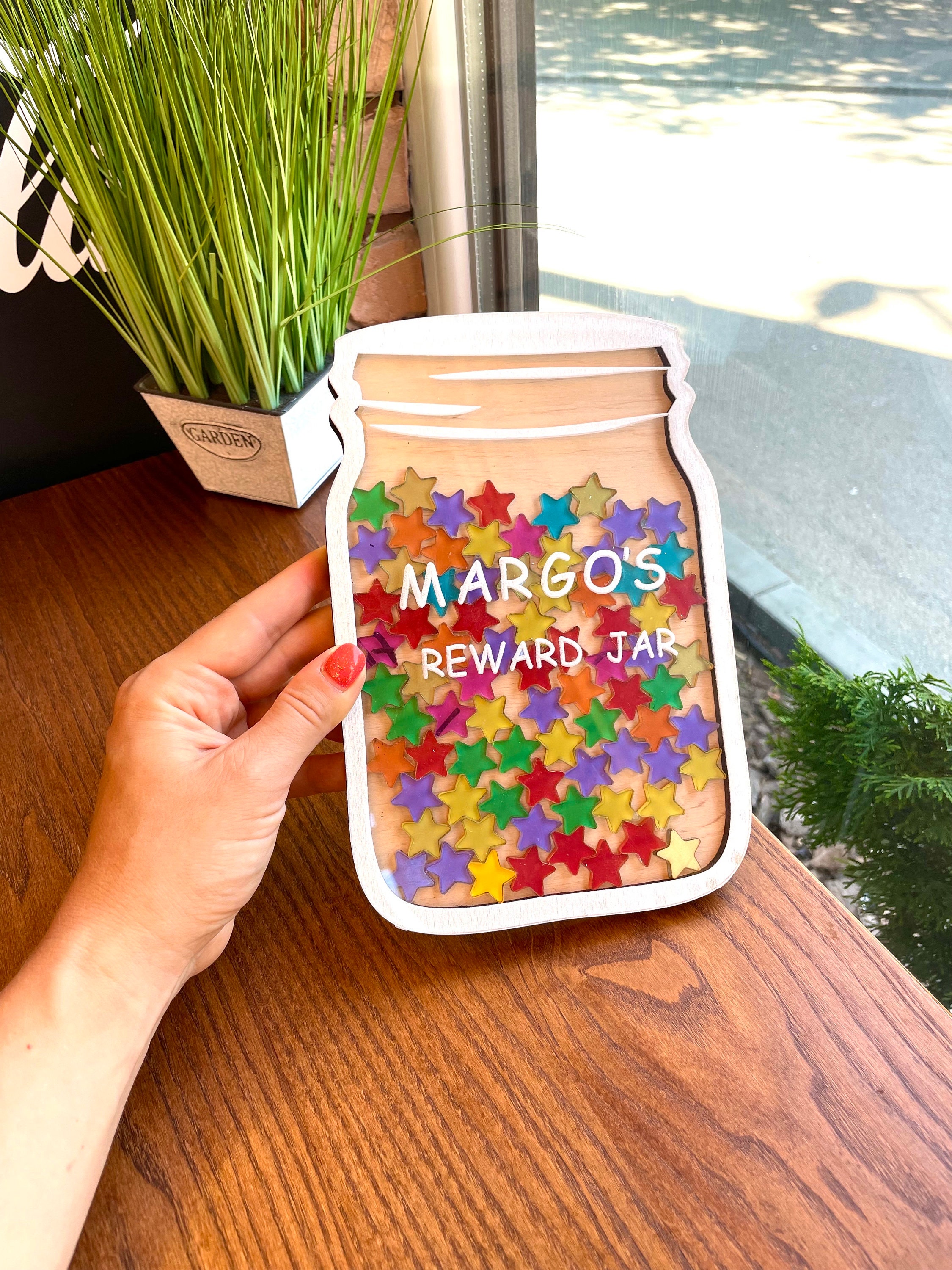 Personalized Reward Jar Classroom Magnetic Reward Jar for Teacher Star ...