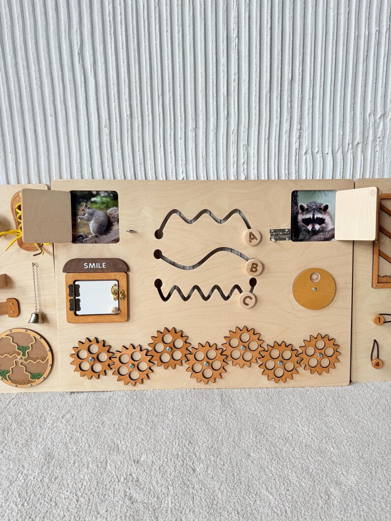 Sensory Wall Panel 280x50cm Preschool Wall Toys for Fine Motor Skills ...