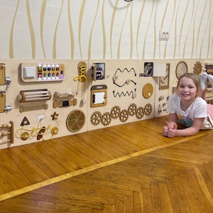 Sensory Wall Panel for Kids | Montessori Busy Board for Classroom, Daycare, Kindergarten, Nursery, Fine Motor Skills Toy