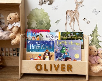Kids Bookshelf, Montessori Shelf, Gift for Toddler, Montessori Furniture, Playroom Bookshelf, Kids Bookcase, Book Shelf for Toddlers