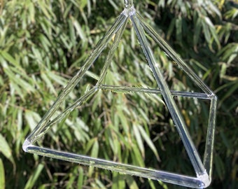 7" Quartz Singing Pyramid with case & Mallet