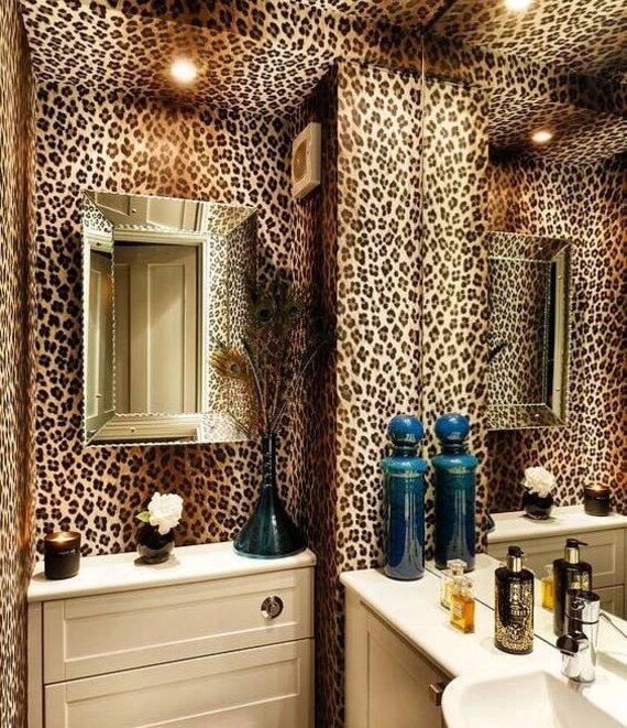 Diy Leopard Animal Print Papier Peint, Peint Amovible Auto-Adhésif, Easy Peel & Stick, Diy Home