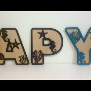 Sea Themed Alphabet A-Z SVG