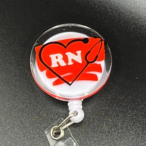 RN badge holder/nurse badge reel