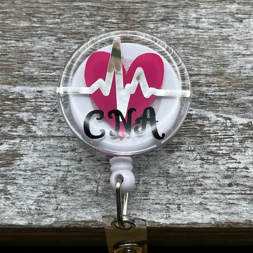 Peace Love CNA Badge Reel Cute Leopard Print Badge Holder Etsy