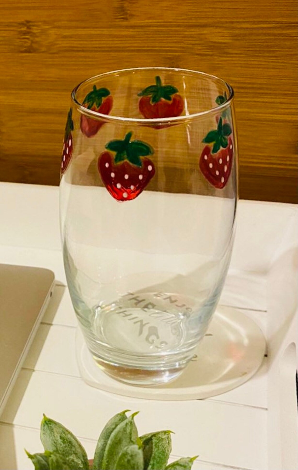 Strawberry Glass Inspired by Nana. Etsy UK