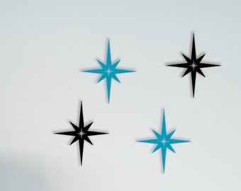 Mid-century Modern Starburst Small Accent | Mid Century Atomic Star Home Decor | Wall Decor