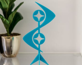 Atomic Mid Century Modern Table Decor | Atomic Stars Accent Sculpture  | Table Accent | MCM Decoration