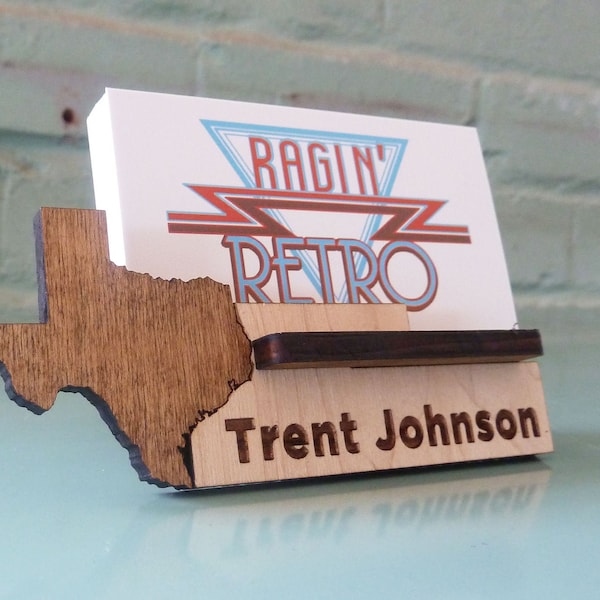 Business Card Holder - Texas - Personalized and Adjustable