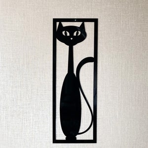 Mid Century Modern Cat Wall Decor - Retro Cat - vintage art