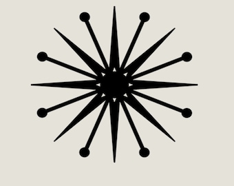 Mid-century Modern Starburst Wall Decor | MCM Accents | Vintage Star | Atomic Art
