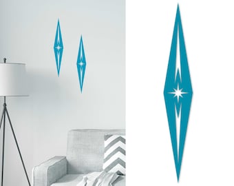 Diamond Shape Mid Century Modern Wall Decor