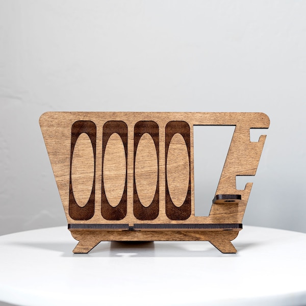 Phone Holder and Docking Station - Mid Century Modern Style | MCM Phone iPad Tablet Stand | iPhone Docking Station