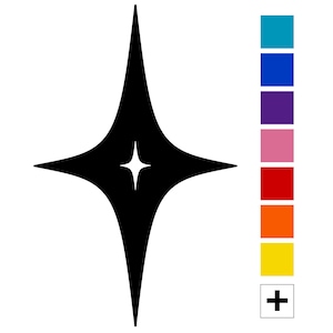 Mid-century Modern 4 Point Star Small Accent | Mid Century Atomic Starburst Home Decor | Wall Decor