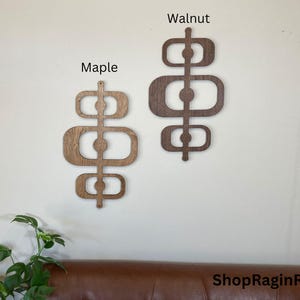 Atomic Art Decor - Mid Century Modern Wood Wall Decor Accent