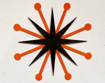 Mid-century Modern Starburst Wall Decor 2-toned
