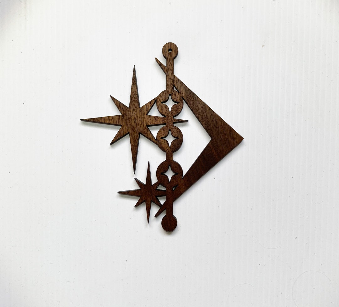 Mid Century Modern Christmas Ornament, Retro Christmas, Vintage Style