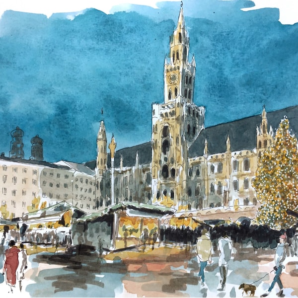 Marienplatz Market, Munich.