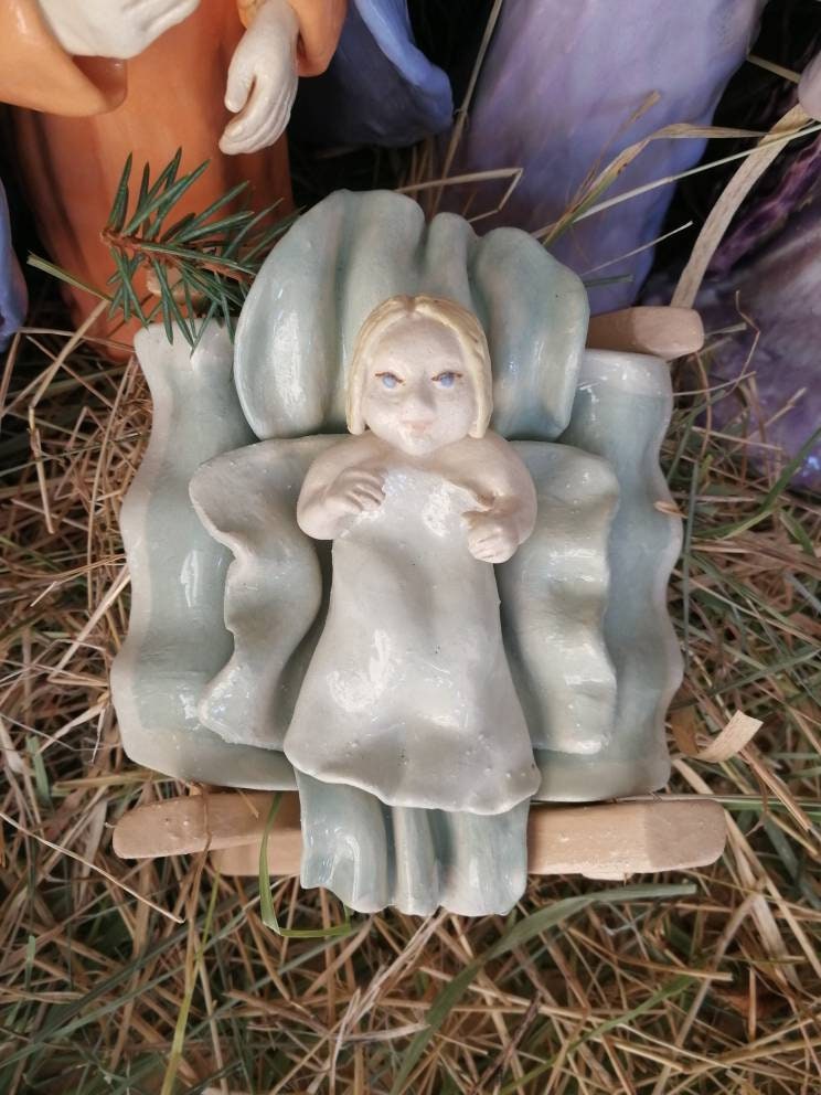 Ceramic Nativity Set Pottery Nativity Scene Pottery Etsy