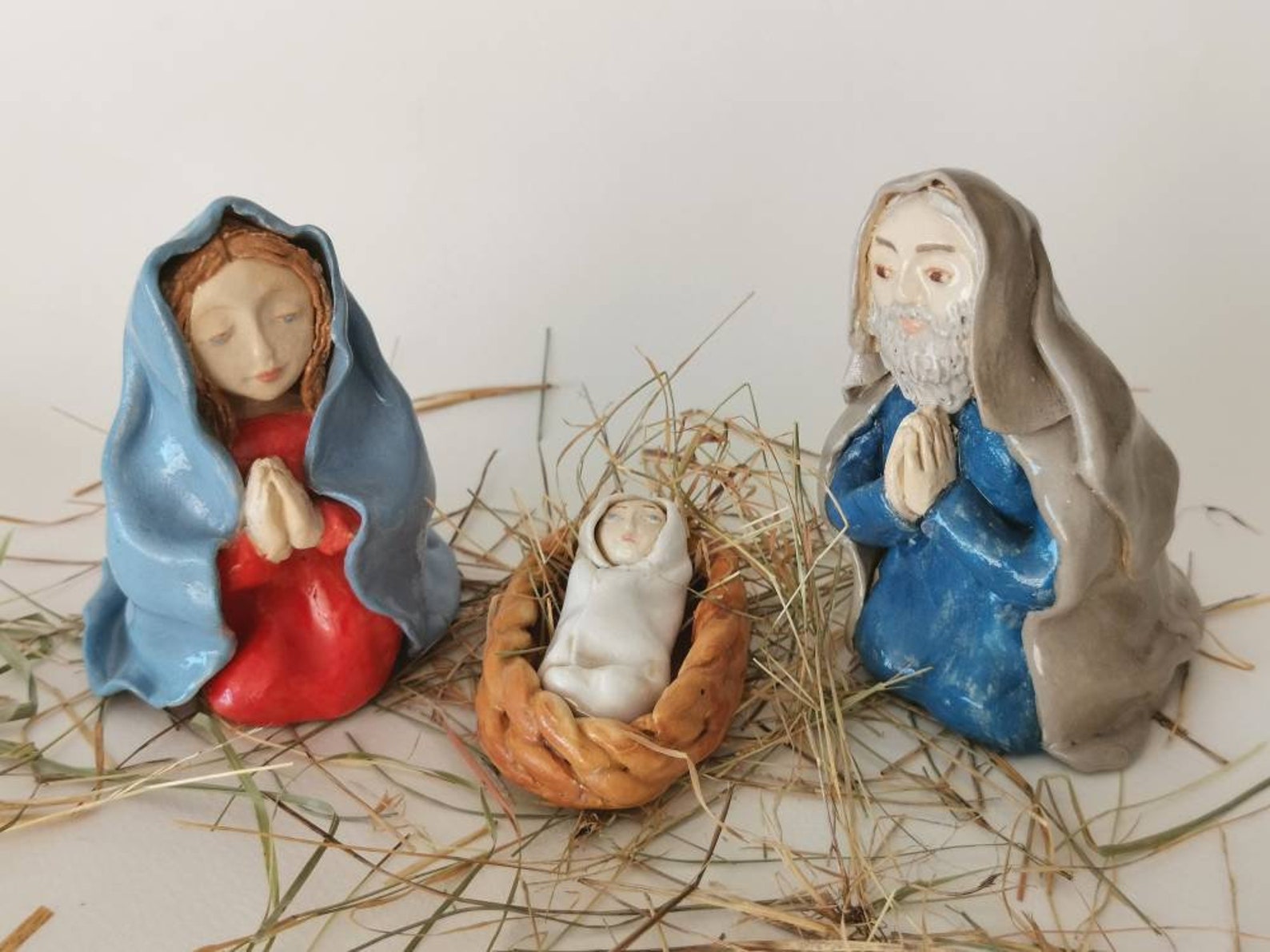 Ceramic Nativity Set Pottery Nativity Scene Pottery Etsy