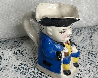 Vintage Miniature 3” Full Body Mug Toby Jug Pitcher Colonial Man Holding Beer Japan