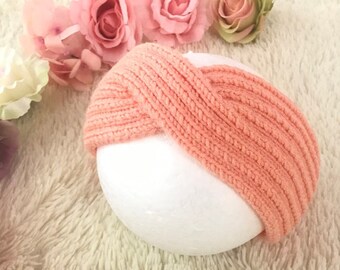 knitted headband, fluffy headband, knit winter headband ear warmer, headband for winter, warm turban headband, ear warmer, twist headband,