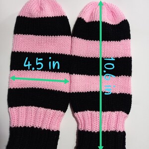 Mittens without thumb, two color, for the elderly adaptive warm softy mittens striped mittens gift for nursing home gift for grandma CIJ image 5