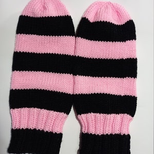 Mittens without thumb, two color, for the elderly adaptive warm softy mittens striped mittens gift for nursing home gift for grandma CIJ image 6