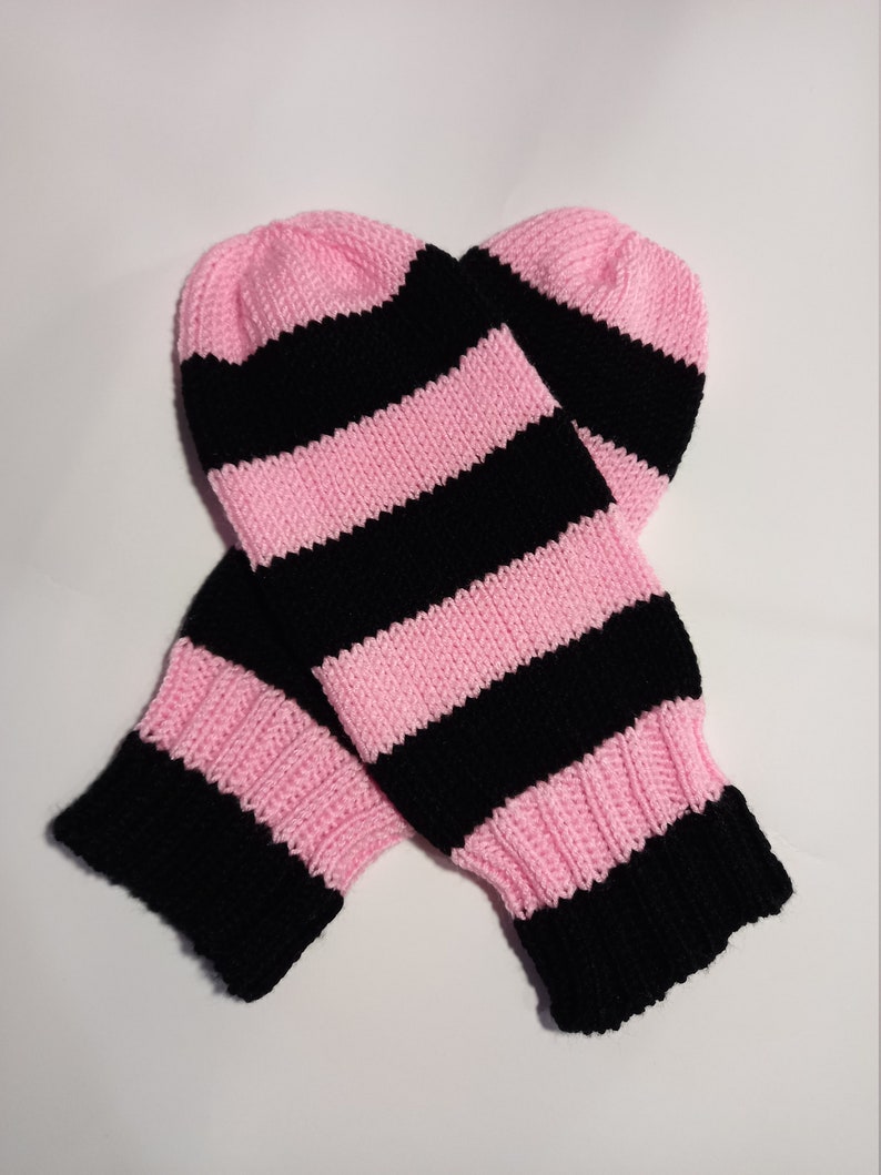 Mittens without thumb, two color, for the elderly adaptive warm softy mittens striped mittens gift for nursing home gift for grandma CIJ image 7