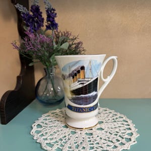 RMS Titanic Commemorative Mug – Cobalt Blue Collection – Vintage Collector’s Cup 1912 Ocean Liner Souvenir,Titanic Gift