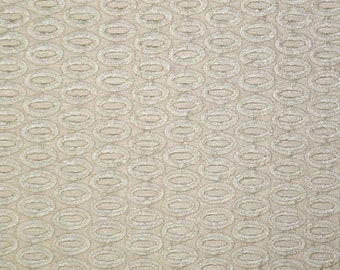 Ovais bordados pesados em ouro claro, tecido marfim perfeito para cortinas, roupas de cama, artesanato, roupas, travesseiros, estofados leves, casamentos, etc.
