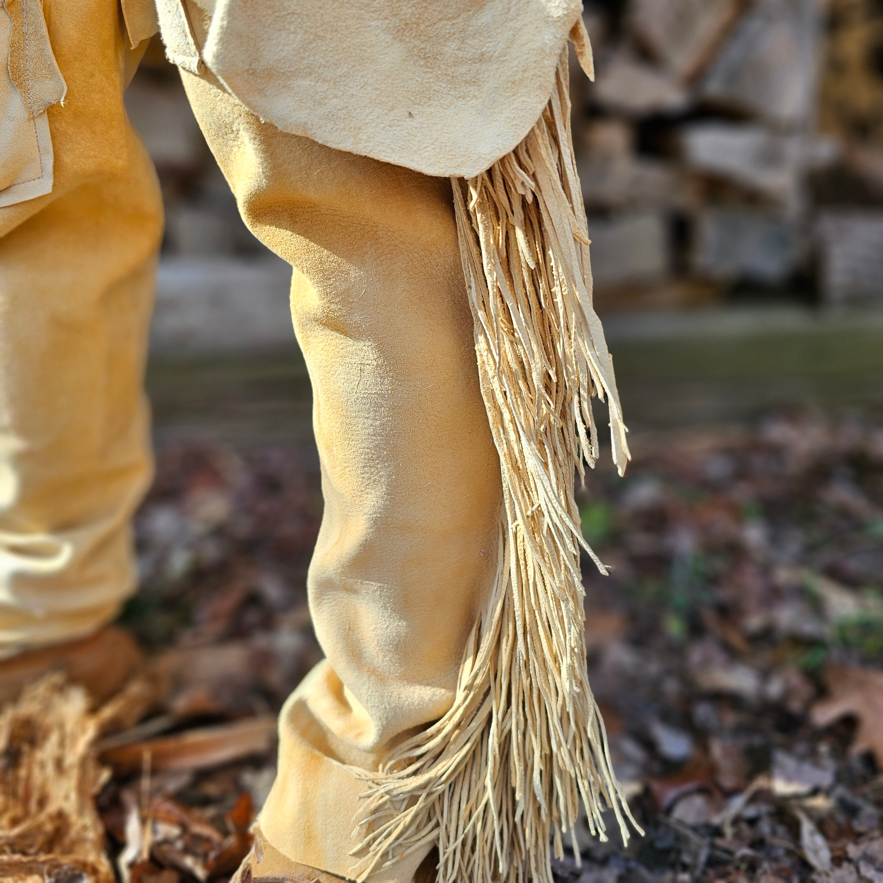 Rare One-of-a-kind Handmade Authentic Buckskin Pants With