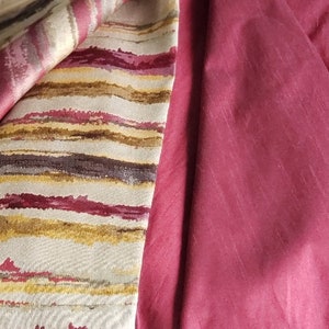 Bold Watercolor Stripe Fabric by the Yard in Pink,orange,gold, Blues ...