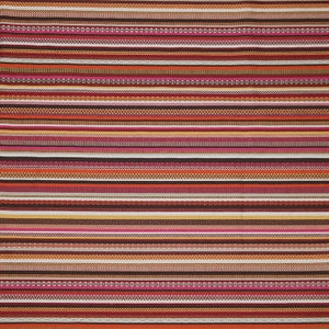 Spicy multi-colored & neutral palette stripe fabric PERFECT for drapery, upholstery, pillow, weddings, tableware, etc.