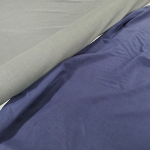 Soft Linen/Viscose blend solid fabric in Gray or Navy Blue, Perfect for upholstery, bedding, drapery, tableware, apparel, weddings, etc...
