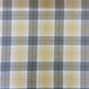 Fresh soft colored woven plaid in gray, yellow, & ivory perfect for Home decor, upholstery, apparel, crafts, pillows, etc...