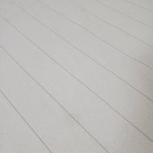Tejido natural de algodón de rayas anchas en marfil / bronceado, perfecto para tapicería, cortinas, ropa, ropa de cama, ropa de cama, bolsos, artesanías, etc.