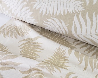 Tela de algodón, suave, completamente reversible, con diseño tropical, en yardas enteras, en color caqui y naranja, perfecta para cortinas, almohadas, prendas de vestir, etc.