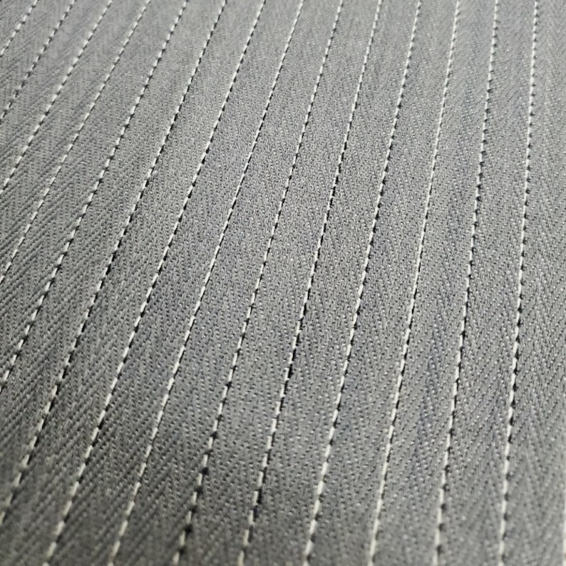 Handsome Cotton Pinstripe Fabric in Charcoal Gray or Black Etsy