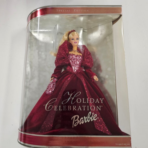 Holiday Celebration Barbie in Burgundy - Etsy