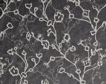 Versatile Reversible Gray Silver Cherry Blossom woven fabric perfect for drapery, upholstery, bedding, wedding, tableware, apparel, etc.