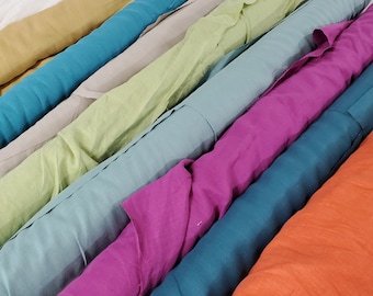 5 onças. LINHO sólido em laranja, azul, fúcsia, dourado, verde, ostra, café com leite e mais perfeito para cortinas, decoração, artesanato, travesseiros, roupas, mesas