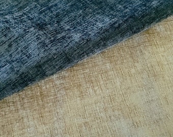 Ciniglia massiccia con LOT of Shine in Dark Charcoal Blue & Khaki Bronze perfetta per tappezzeria, arredamento, stoviglie, tendaggi, matrimoni, ecc.