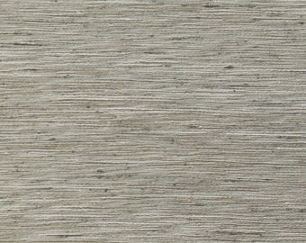 Tessuto in erba intrecciata tagliato su misura in grigio verdastro ghiaia, perfetto per tappezzeria, biancheria da letto, stoviglie, abbigliamento, tendaggi, ecc.