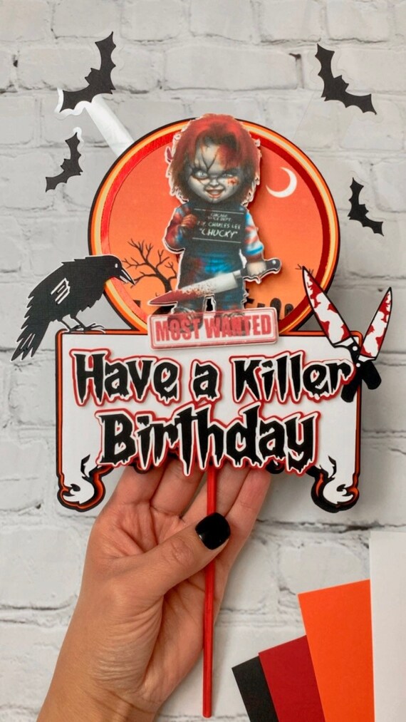 Chucky Cake Topper Chucky Doll Decorscary Birthday Etsy Chucky Cake Topper Chucky Doll Decorscary Birthday Etsy