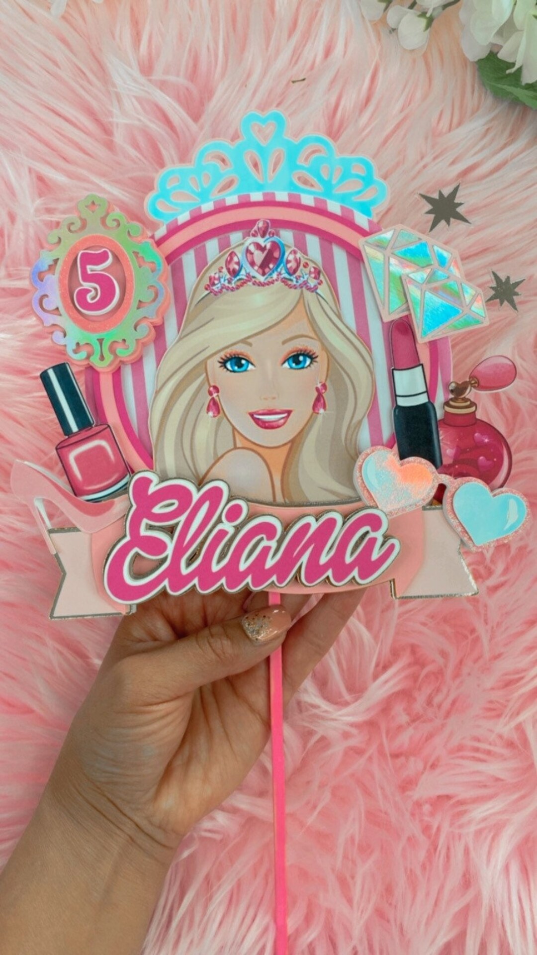 Barbie Cake Topper Barbies World Birthday Disney Theme Etsy