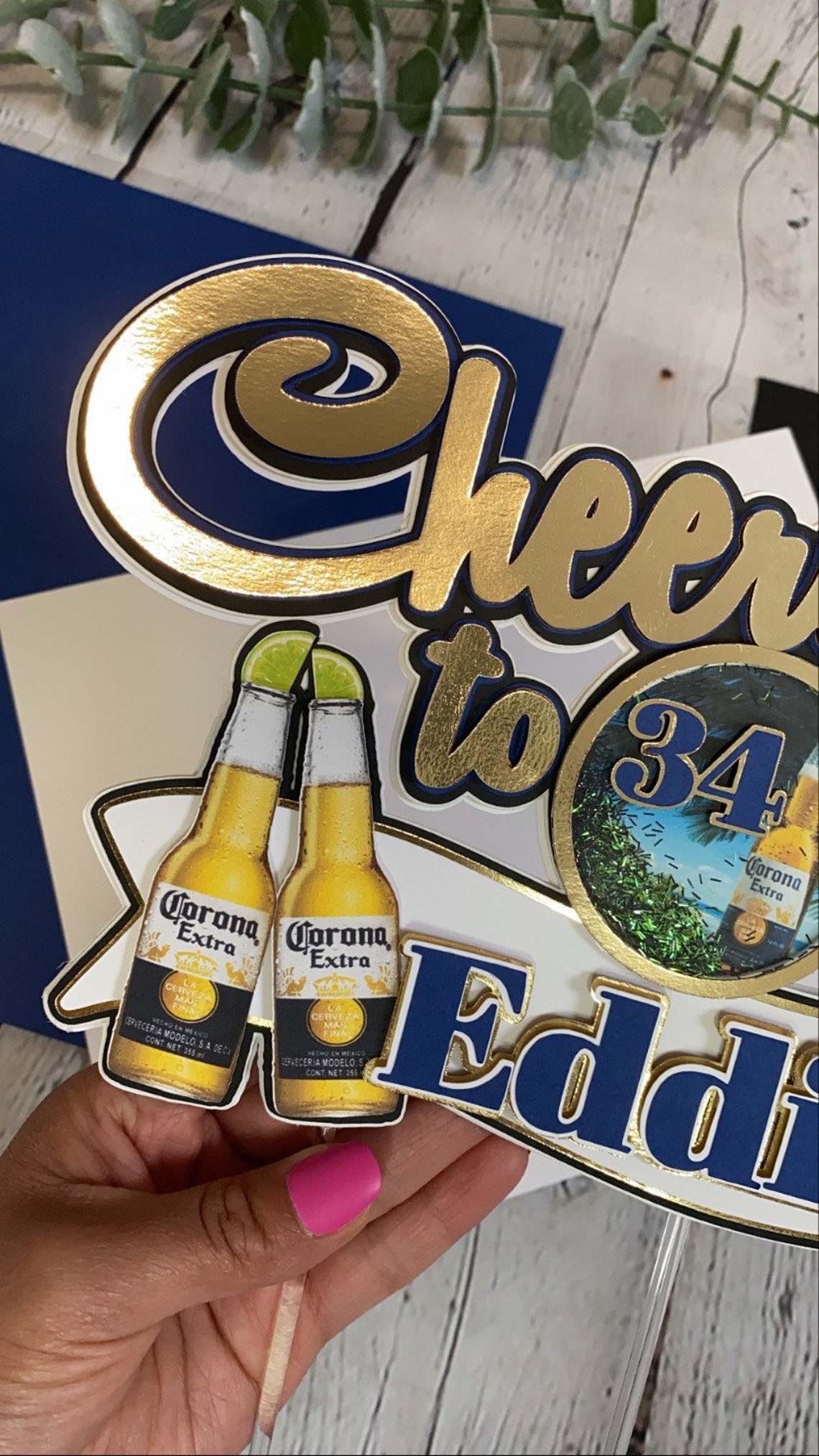 Corona Cerveza Cake Topper Toxico Decor Día del Padre | Etsy